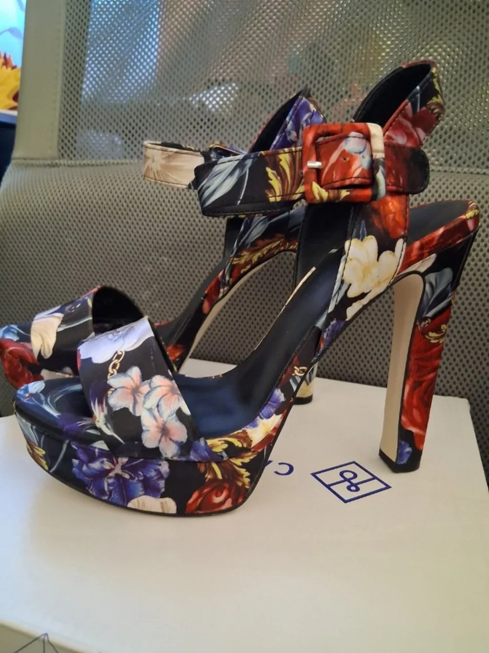 Call It Spring WANNA Floral Platform Heels Size 6 | Statement Heels | Vegan